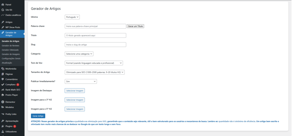 Plugin Gerador de Artigos (PGA) : Crie Conteúdos para Blogs e Reviews Amazon 2 Plugin Gerador de Artigos (PGA)