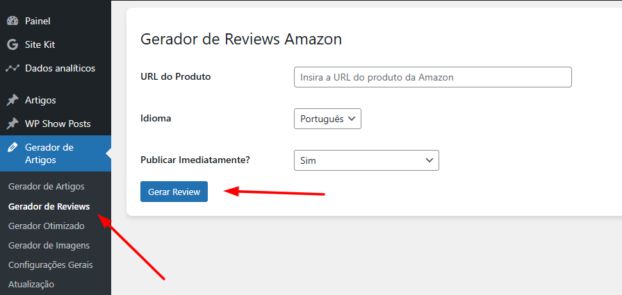 Plugin Gerador de Artigos (PGA) : Crie Conteúdos para Blogs e Reviews Amazon 5 Plugin Gerador de Artigos (PGA)