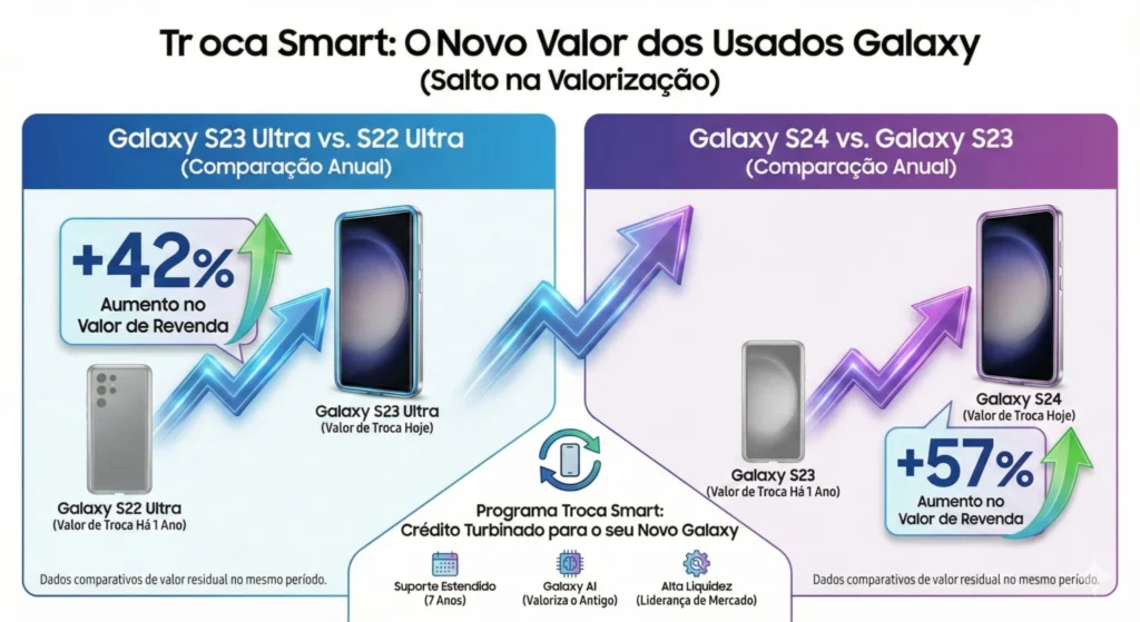 Samsung vê valorização nos Galaxy usados e alcança 50% do mercado brasileiro