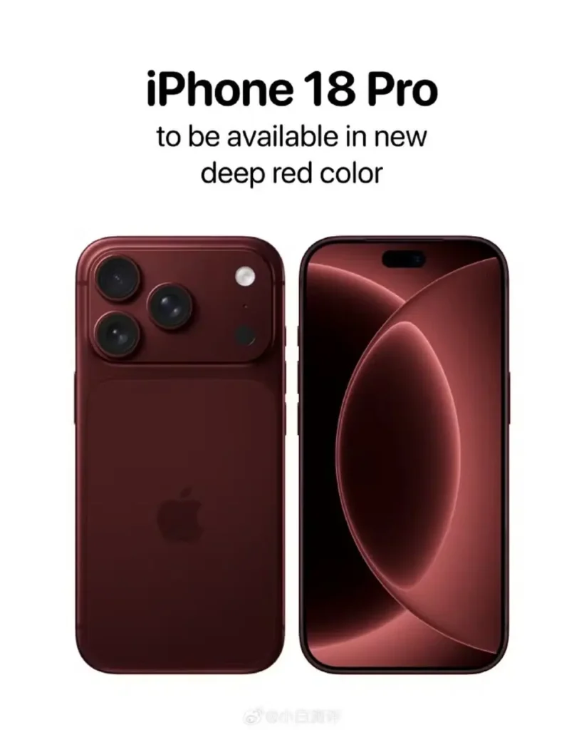 iPhone 18 Pro deve manter visual atual e estrear opção de cor vermelha profunda